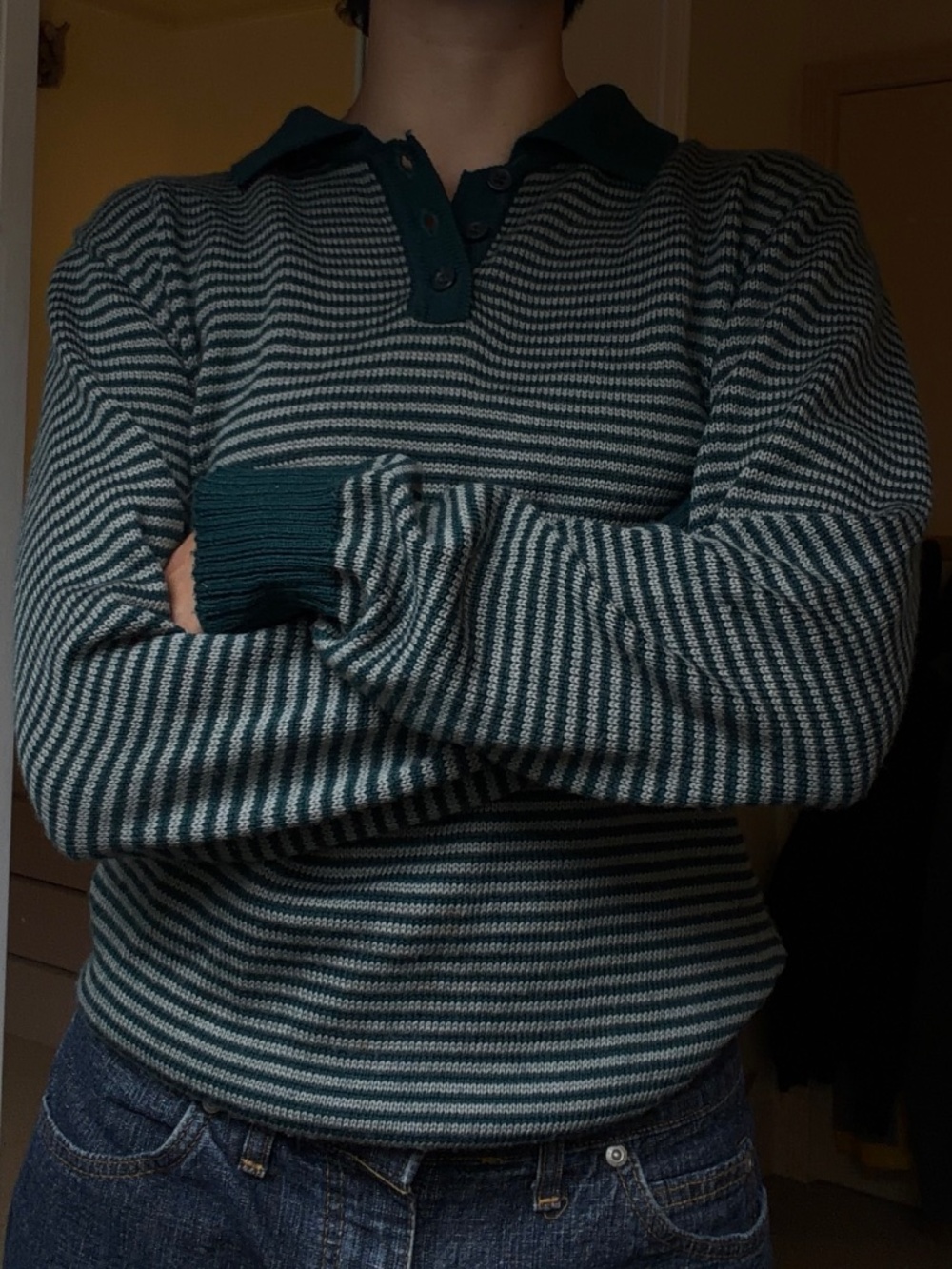 Join-In Stripped Collared Sweater